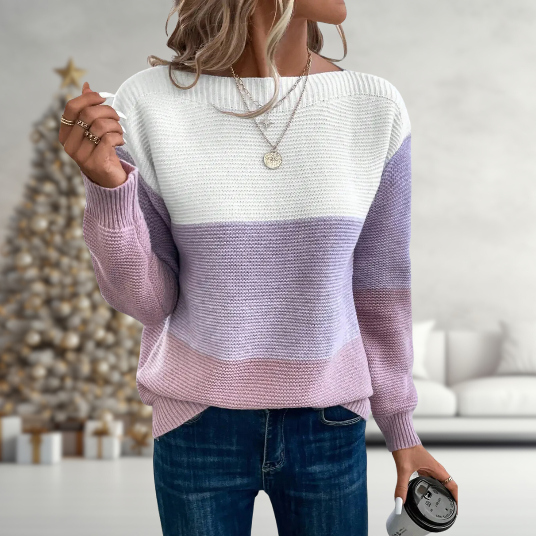 CLAUDIA™ | PULLOVER GRADIENTE FATTO A MANO