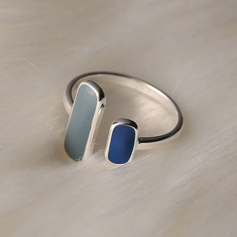 Anello in Argento con Pietra Blu