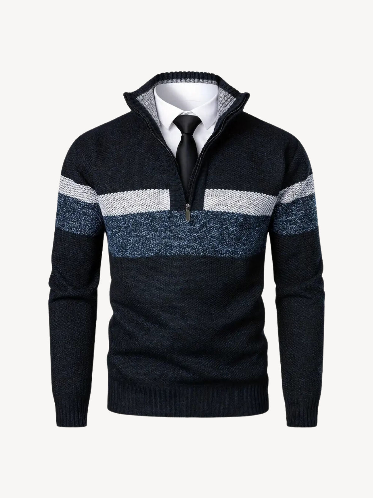 COSIMO - MAGLIONE QUARTER-ZIP IN MAGLIA