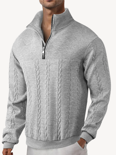 RANIERO - MAGLIONE HENLEY CASUAL A MEZZA CERNIERA