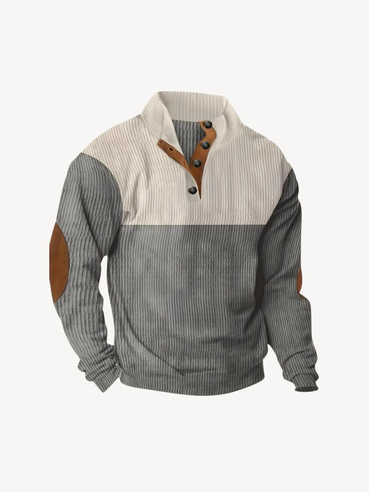 VITTORIO - MAGLIA HENLEY CON INSERTI PATCHWORK