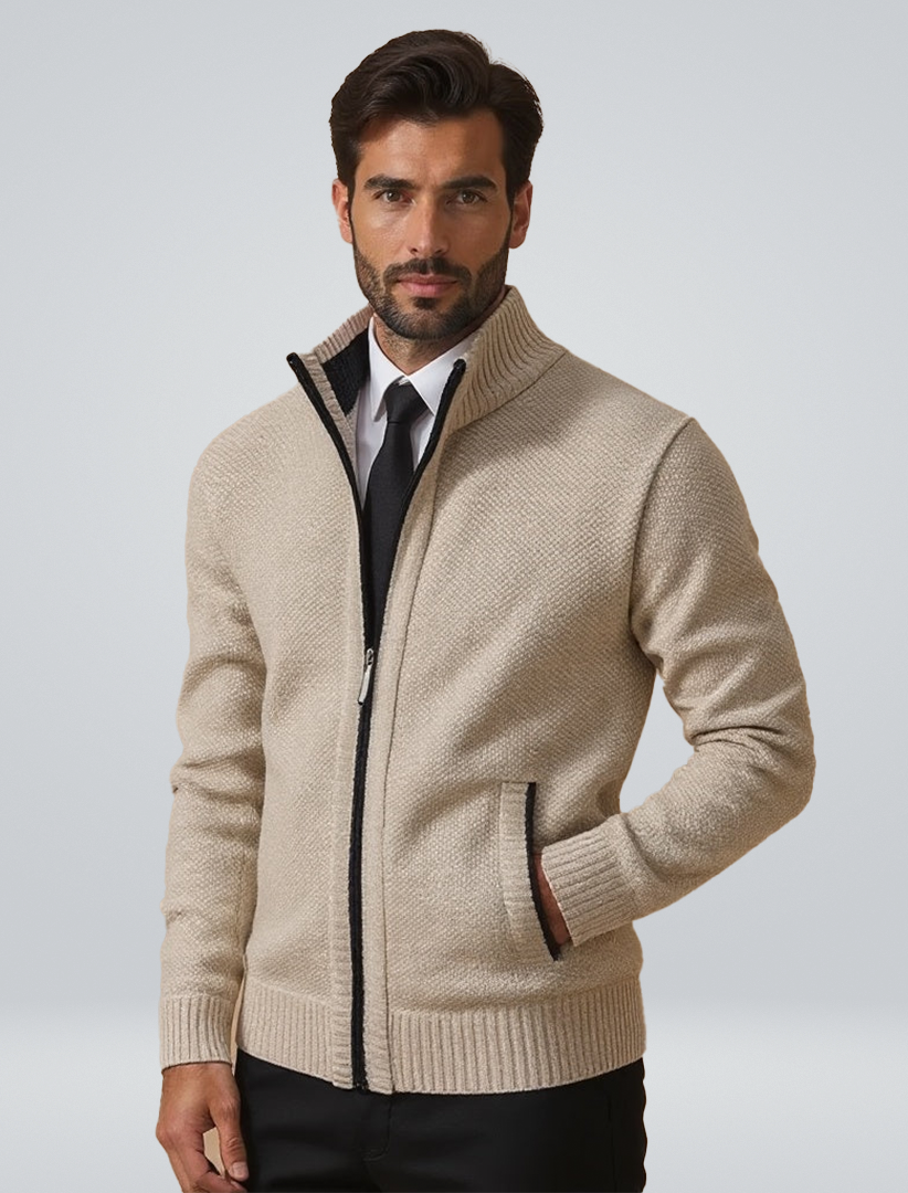 Léopold | Cardigan in Maglia con Chiusura a Zip