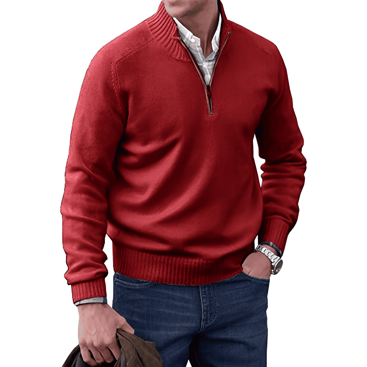 Justinien | Pull elegante in cashmere con zip