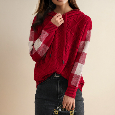 Fleur | Maglione con cappuccio jacquard