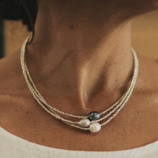 Collana di perle d'acqua dolce vintage